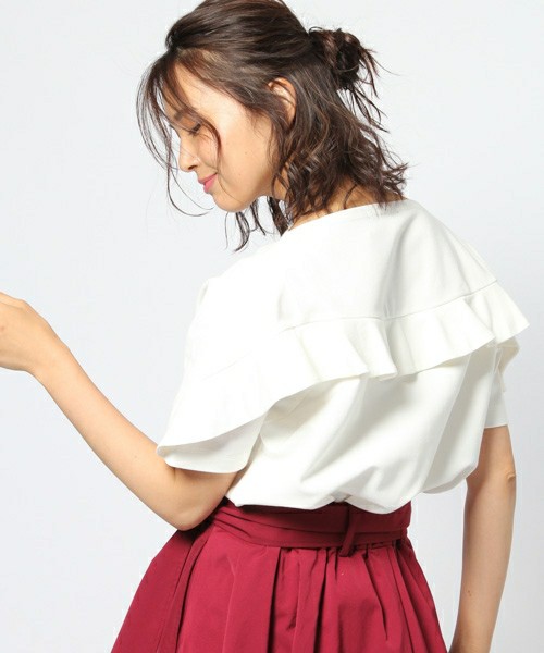 ラッフルスリーブプルオーバー