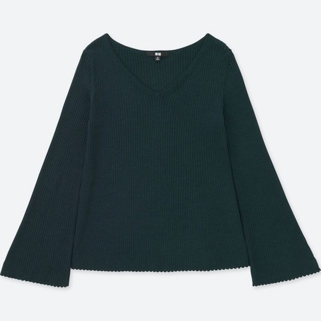 メリノブレンドベルスリーブセーター