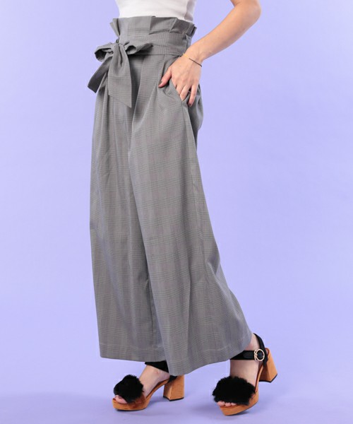 グレンチェックパンツ