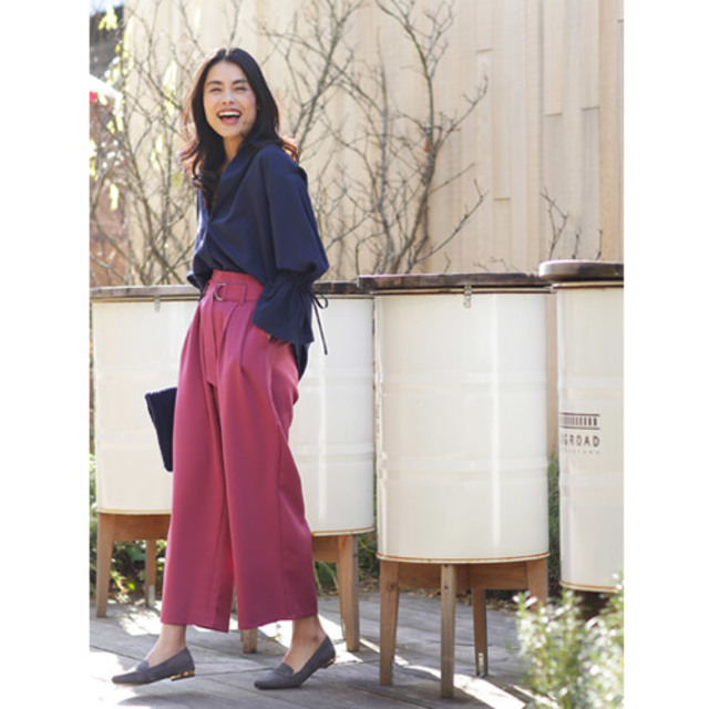 ハイウエストワイドパンツ