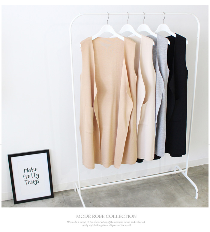 ニットロングベスト