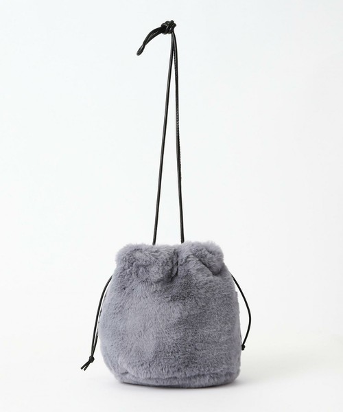 【WEB限定】フェイクファー巾着バッグ