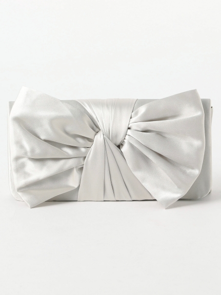 サテン ネジリリボン クラッチバッグ