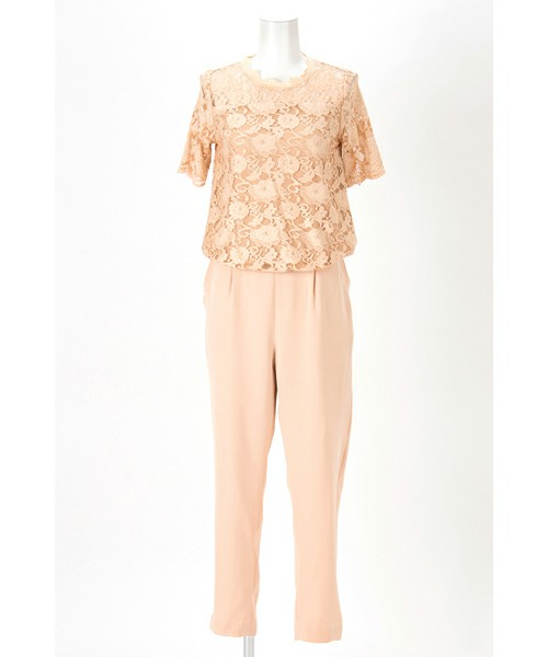 レーストップスセットアップパンツドレス