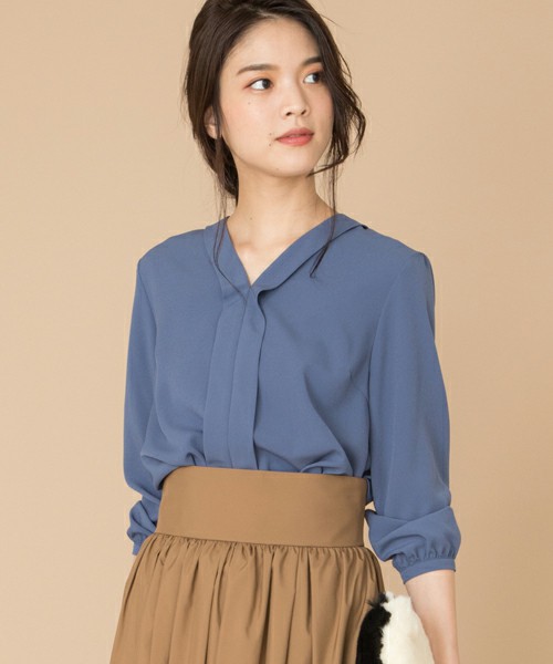 ジョーゼット前立てブラウス