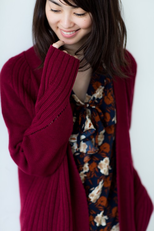 リブロングカーディガン