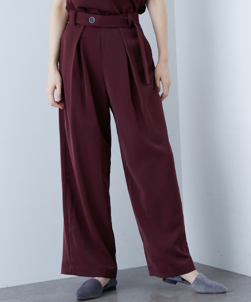 ピーチセミワイドベルトパンツ