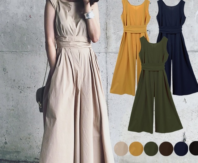 ベルト付きオールインワン