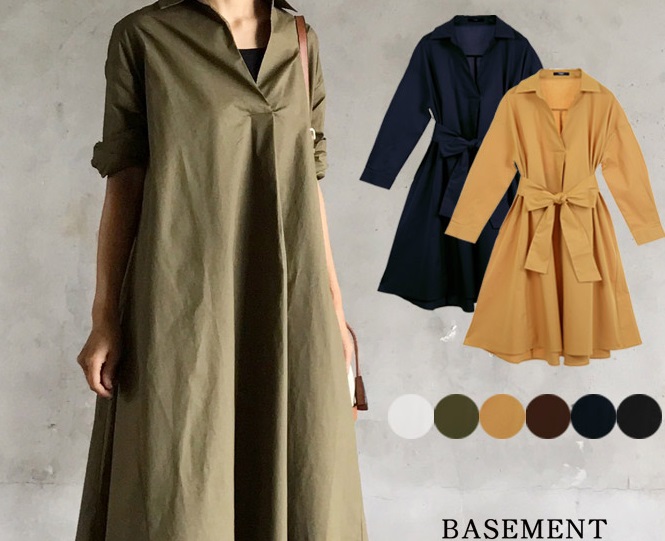 2wayシャツワンピース