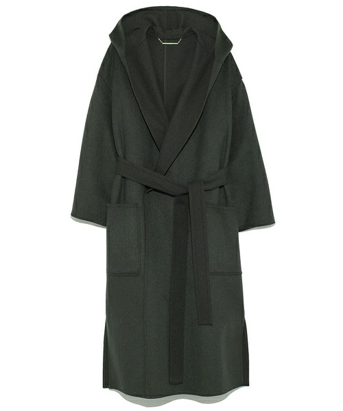 ベルト付フードガウンコート