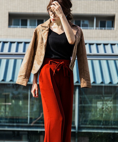 フェイクスエードダブルライダースジャケット