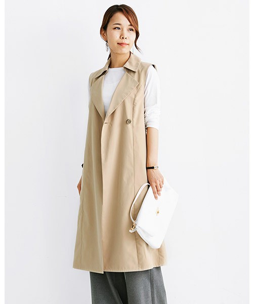 着こなし自在トレンチ風ジレ