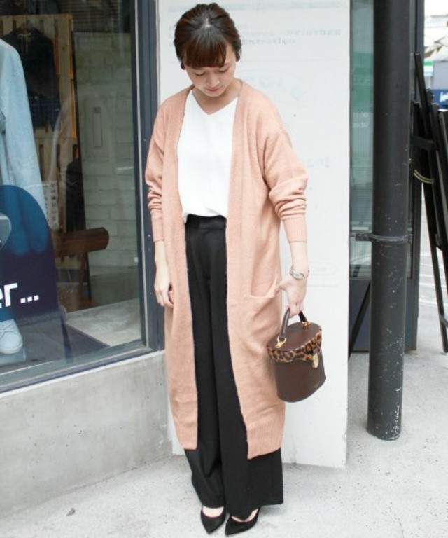 ヤク混ロングカーデ