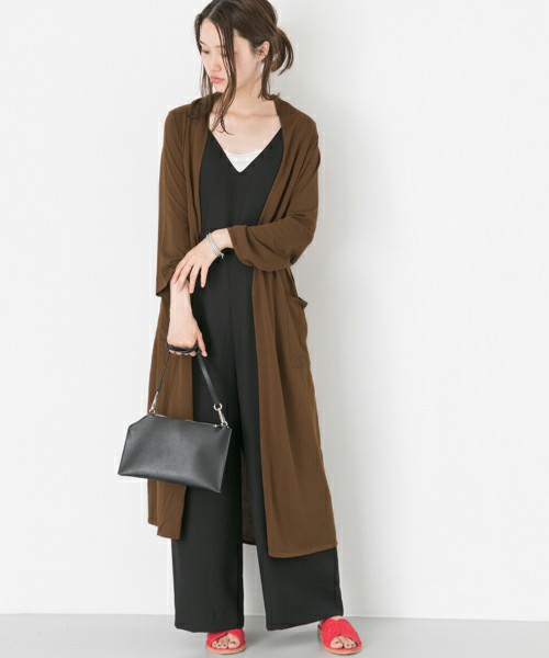 機能素材ガウンカーディガン