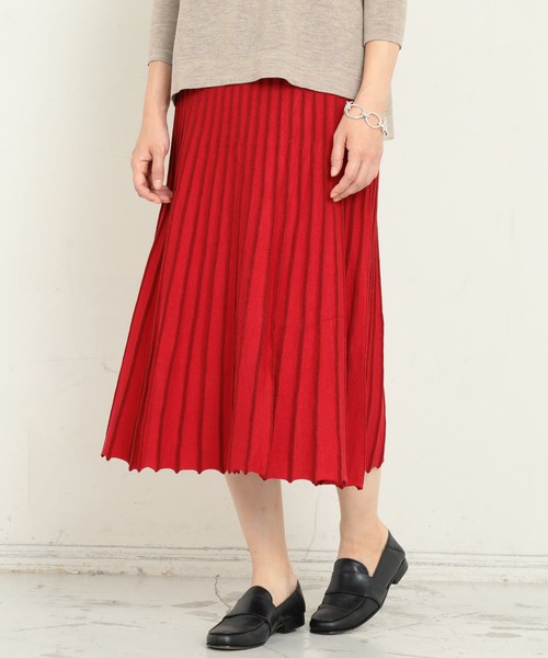 ストライプニットスカート