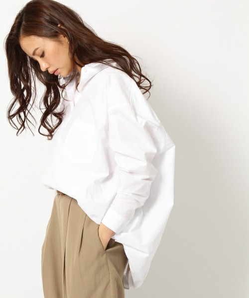 ビッグシルエットシャツワンピース