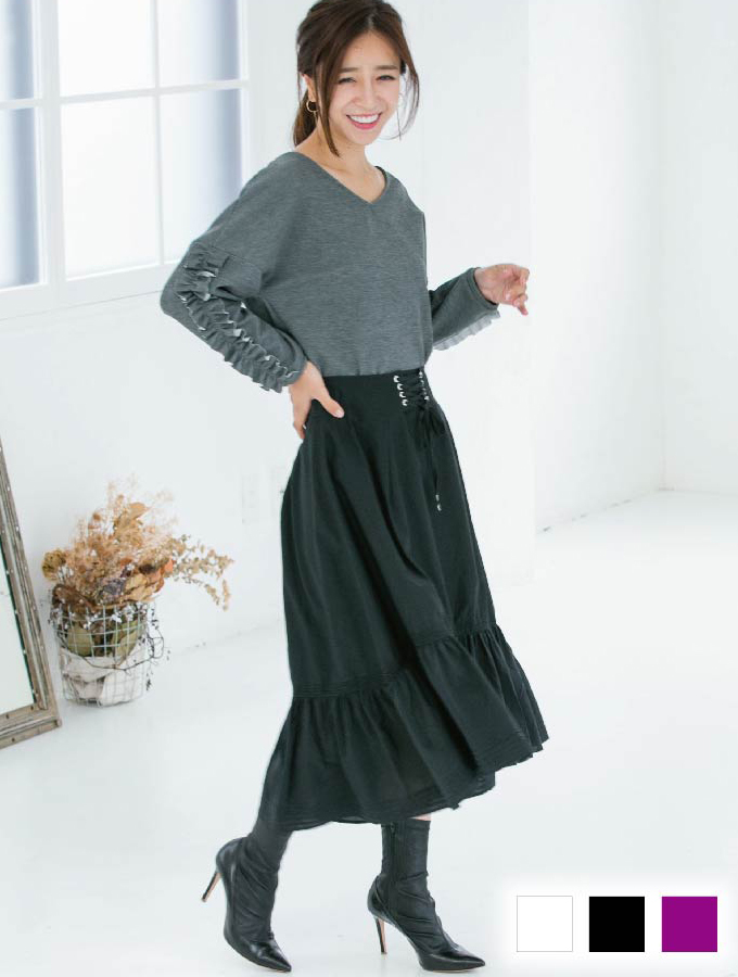 綿シルクスカート