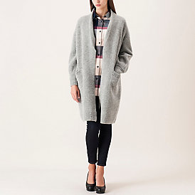 ブークレーニット ロングカーディガン