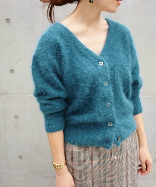 アンゴラファーカーディガン