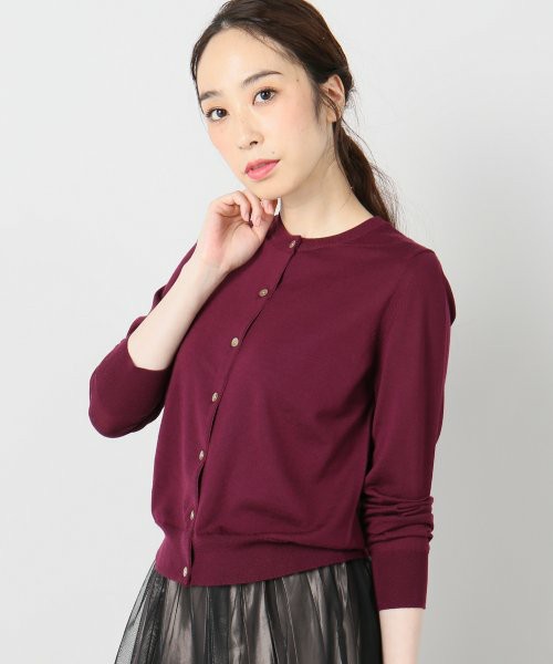 ITALY WOOL テンジク クルーネックカーディガン