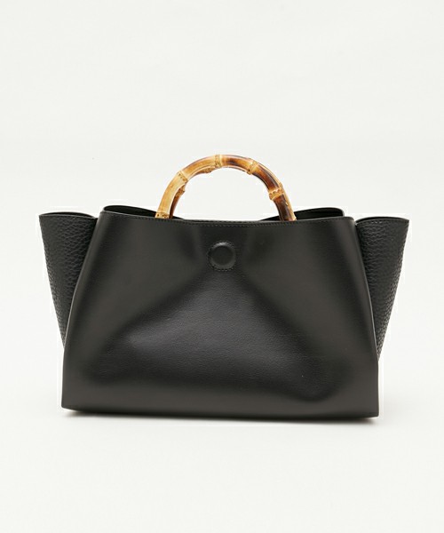 2WAYバンブーハンドルトートバッグ