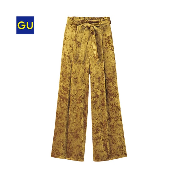 クラッシュベロアワイドパンツ