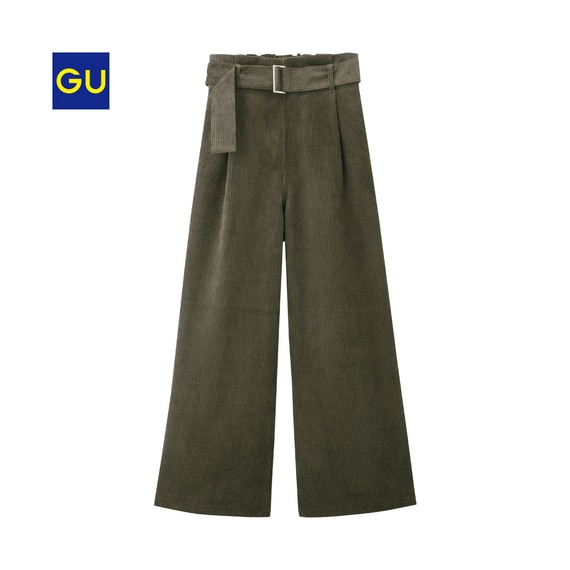 コーデュロイワイドパンツ