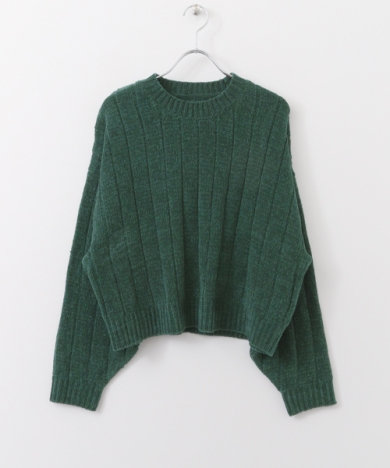 ワイドリブモールヤーンニット