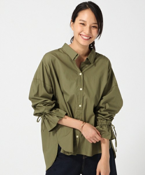 バックリボンシャツ長袖