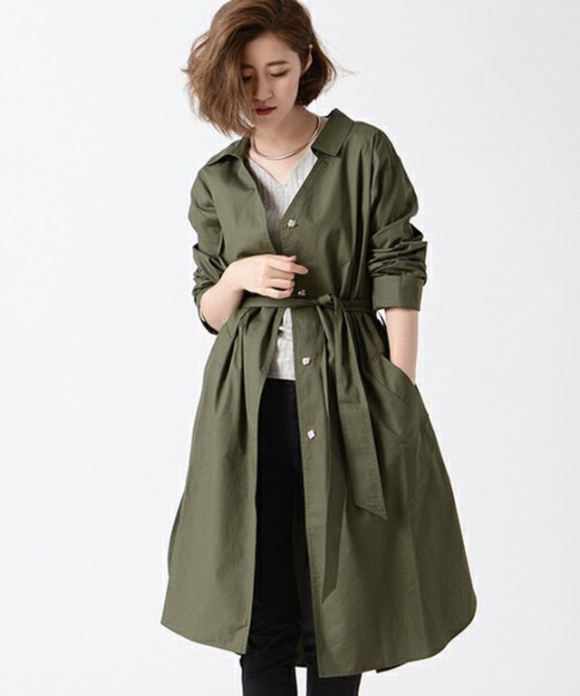 タイプライターシャツワンピコート