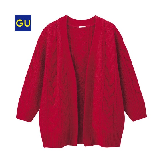 ケーブルオーバーサイズカーディガン