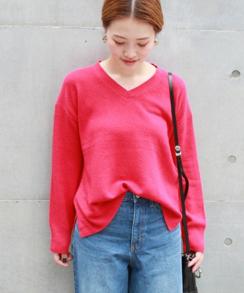 カシミヤミックス Vネックプルオーバー