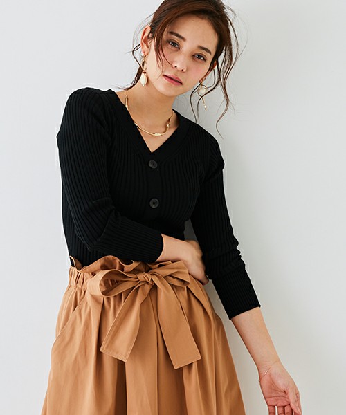 STUDIOUS カーデライクニット