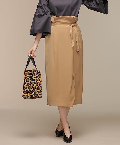 ハイウエストベルトスカート