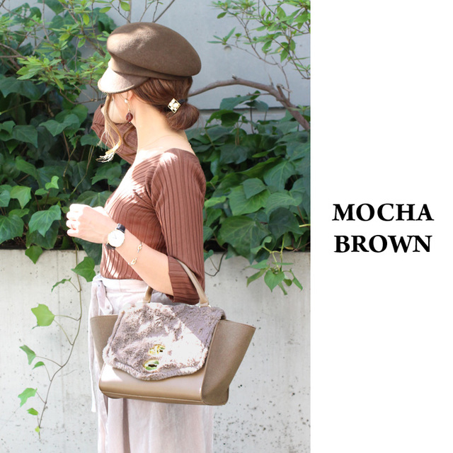 2WAYファーフラップバッグ