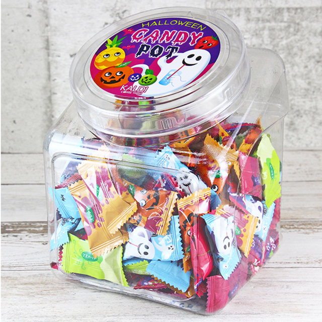 カルディオリジナル　ハロウィンキャンディポット