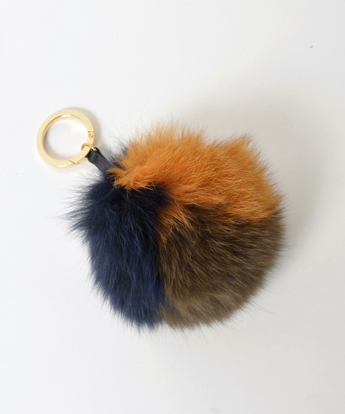 SHIPS for women　フォックスポンポンチャームMIX◇