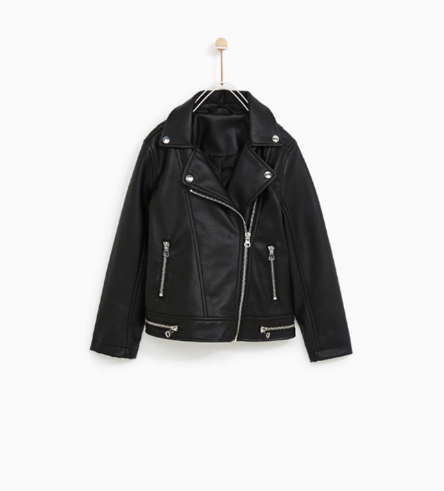 フェイクレザーライダースブルゾン