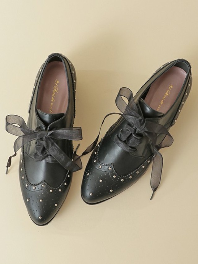 スタッズレースアップシューズ