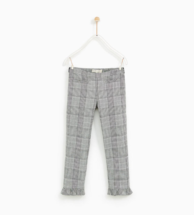 フリルチェックパンツ