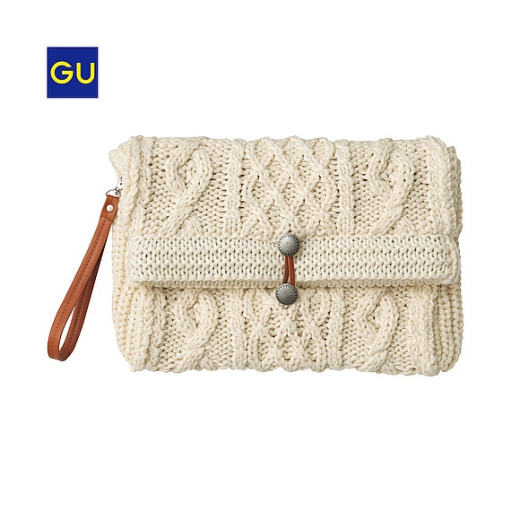 ニットクラッチバッグ