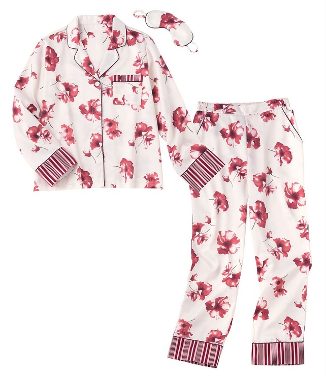 ウォームサテンシャツパジャマセット