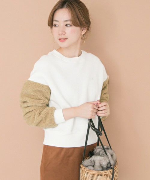 Champion×URBAN RESEARCH　別注袖ボアスウェット