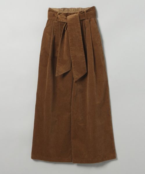 リボンコーデュロイワイドパンツ