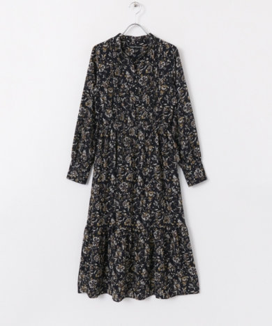 ヴィンテージフラワープリントワンピース