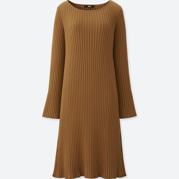 メリノブレンドワイドスリーブワンピース