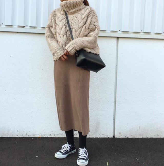 ロングニットスカート