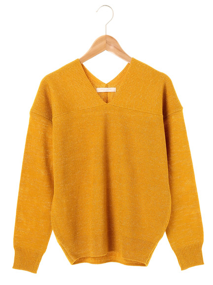 ラメ混ニットプルオーバー