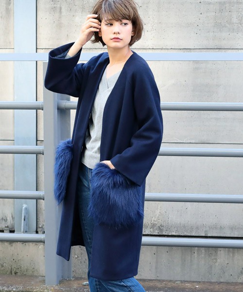 ポケットファーコート