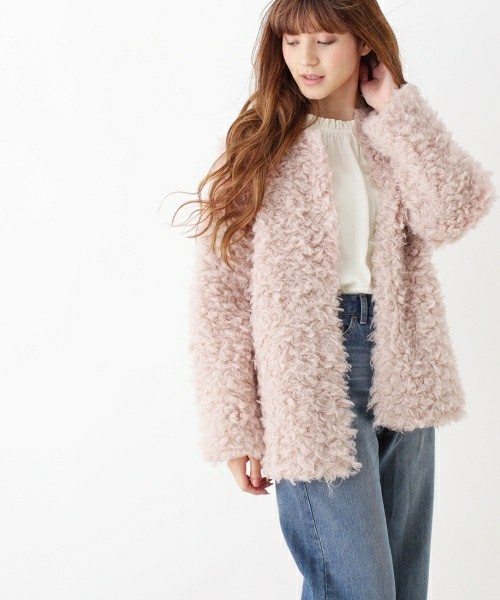 ループフェイクファーコート